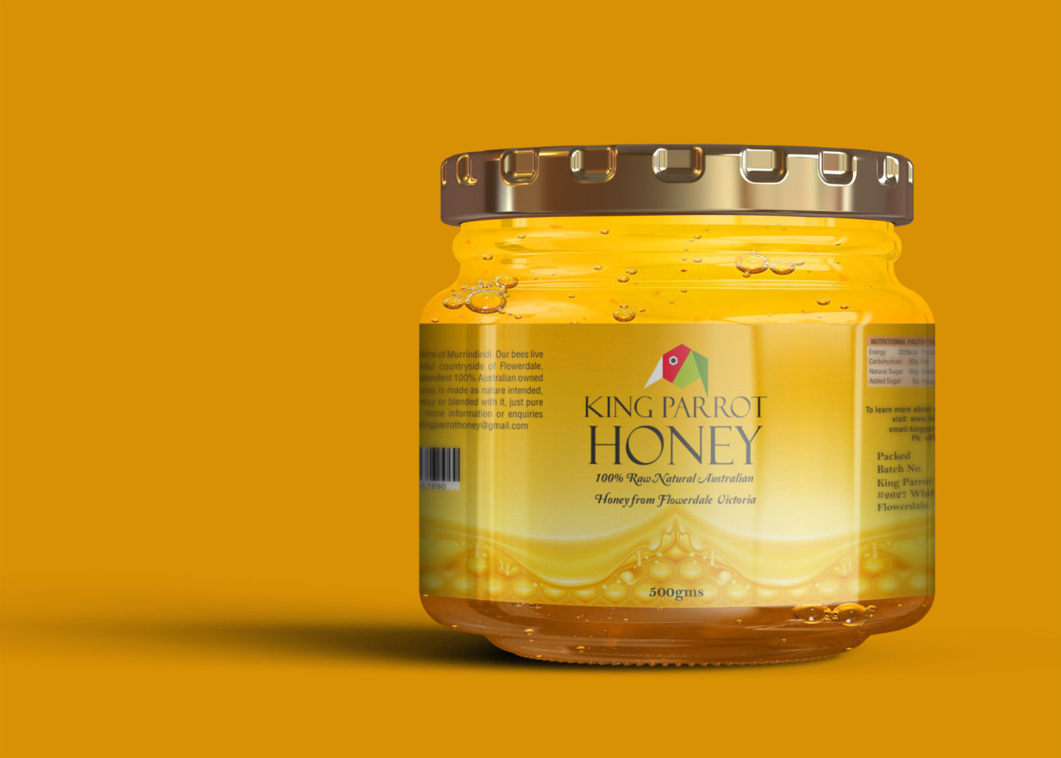 premium honey jar mockup