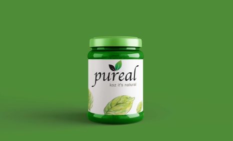 Pure pickle Jar Label mockup
