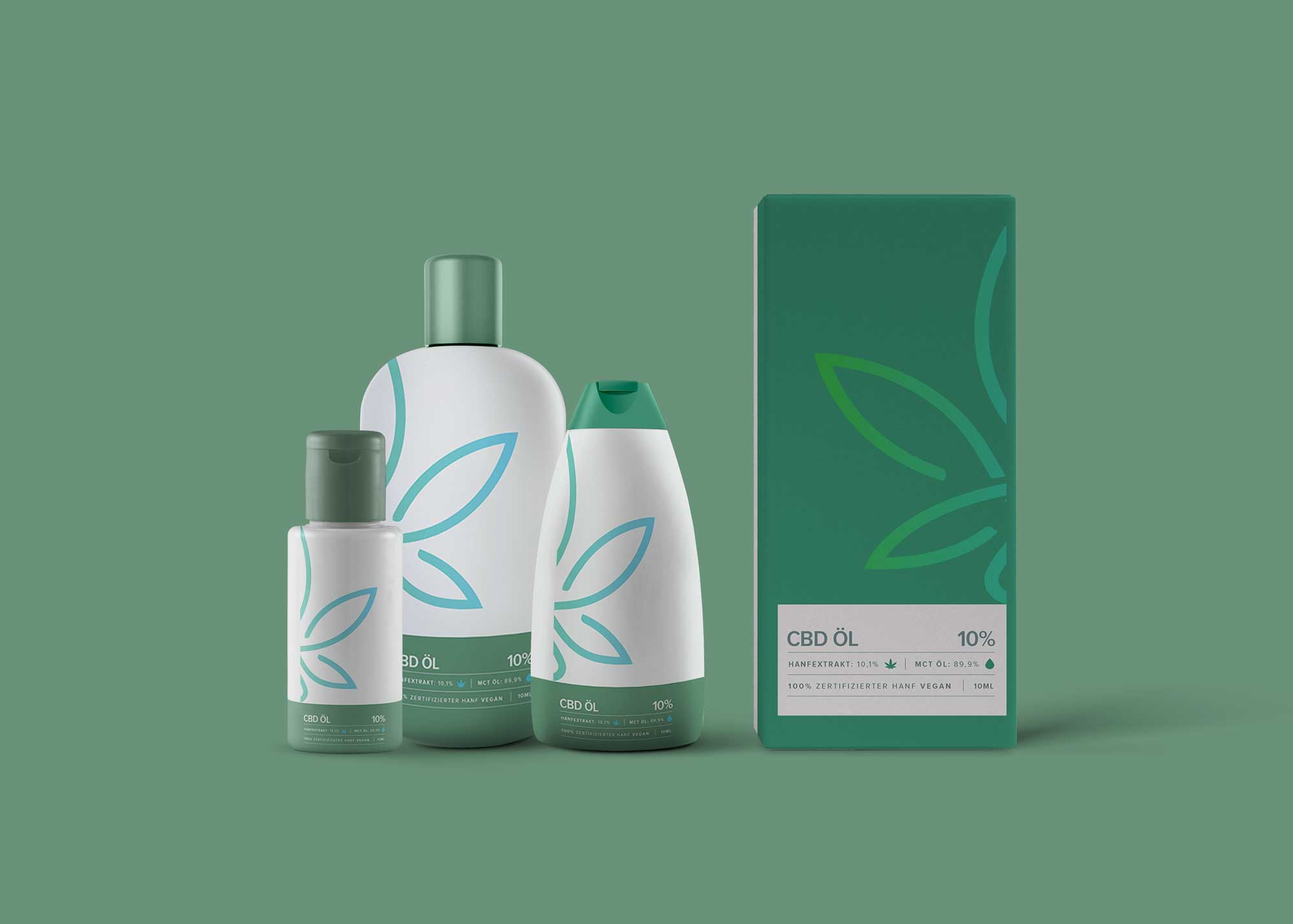 CBD Hair Shampoo Bottle Mockup