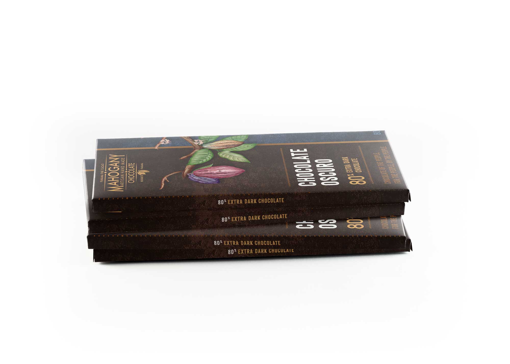 Dark Chocolate Packaging Scene Mockup