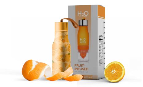 H2O Water Bottle Packaging Mockup