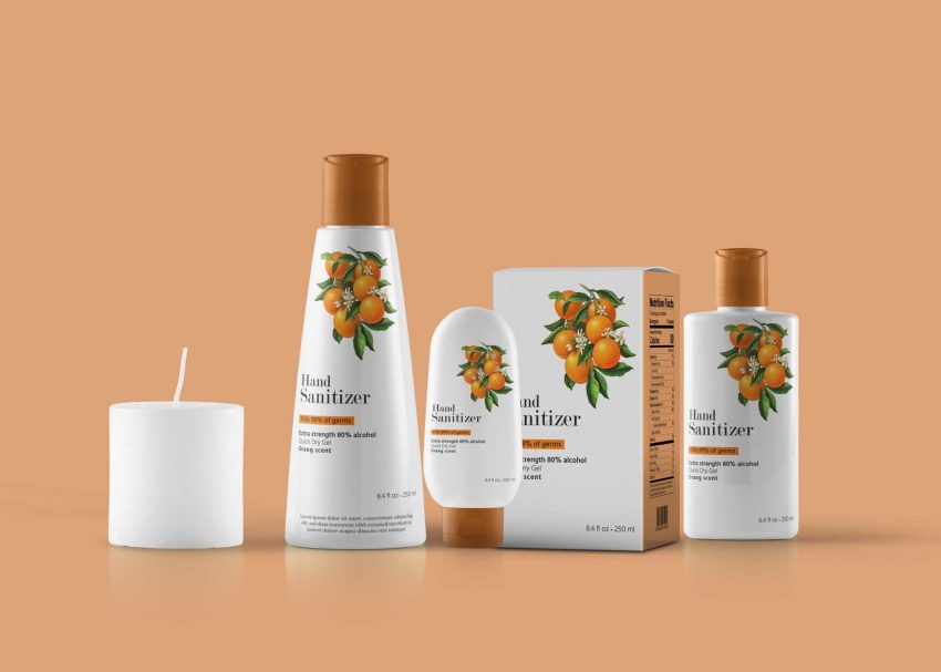 Hand Sanitizer Gel Bottle Mockup