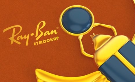 Free Egyptian jewel scarab Logo Mockup