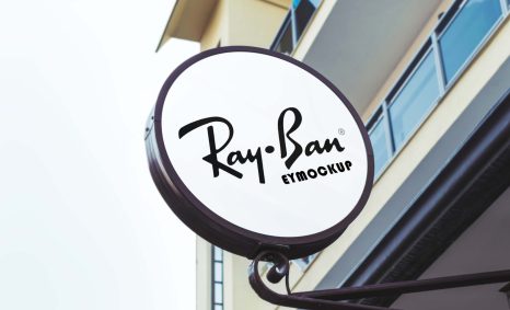 Free Logo Round Wall Sign Mockup