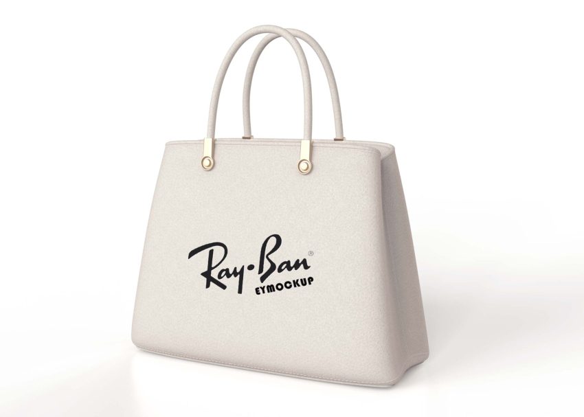 Free Purse White Bag Logo Mockup