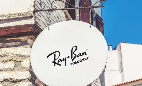 Cafe Sign Logo Mockup