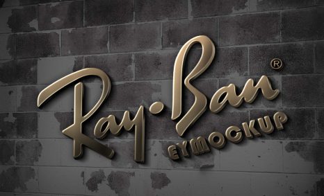 Free Old Wall 3D Logo Mockup