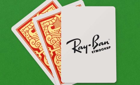 Free Poker Playing Cards Logo Mockup