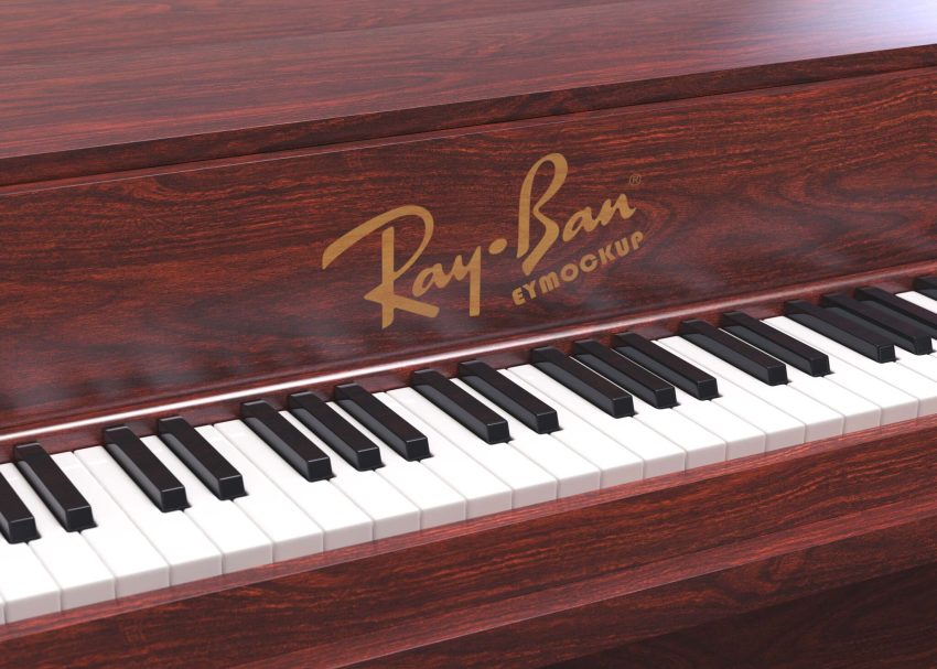 Free PSD Mockups 2 Free Unique Piano Logo Mockup