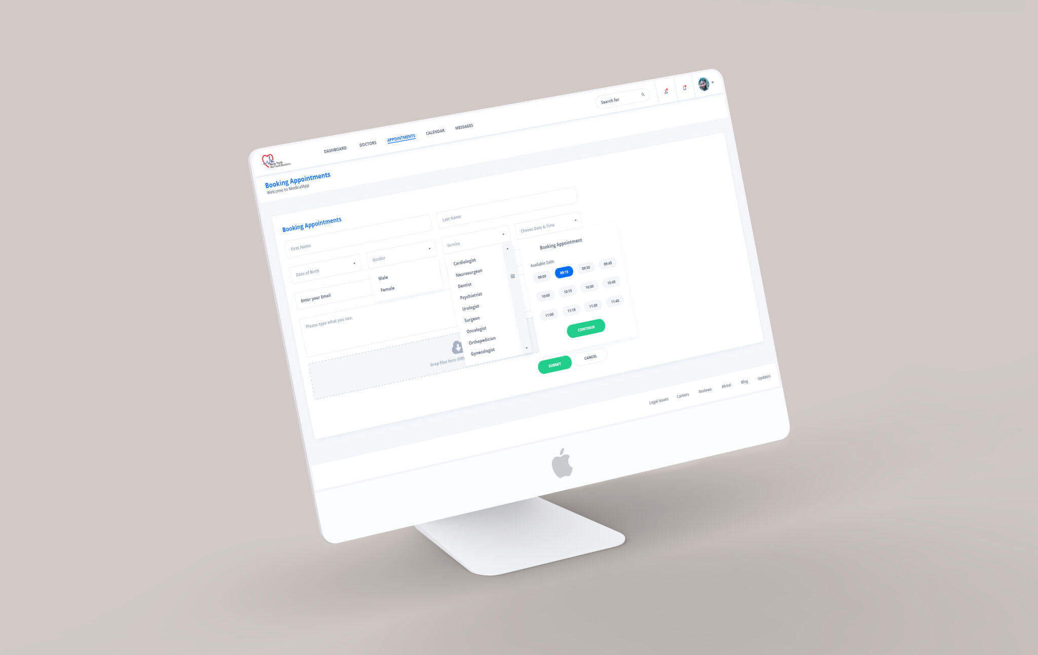 Free iMac Light Creative Space Mockups