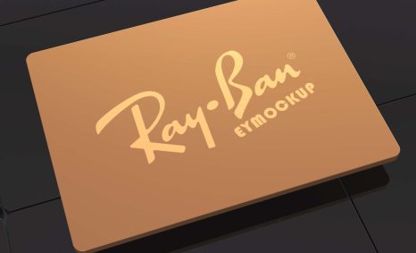 Golden Plate Logo Mockup