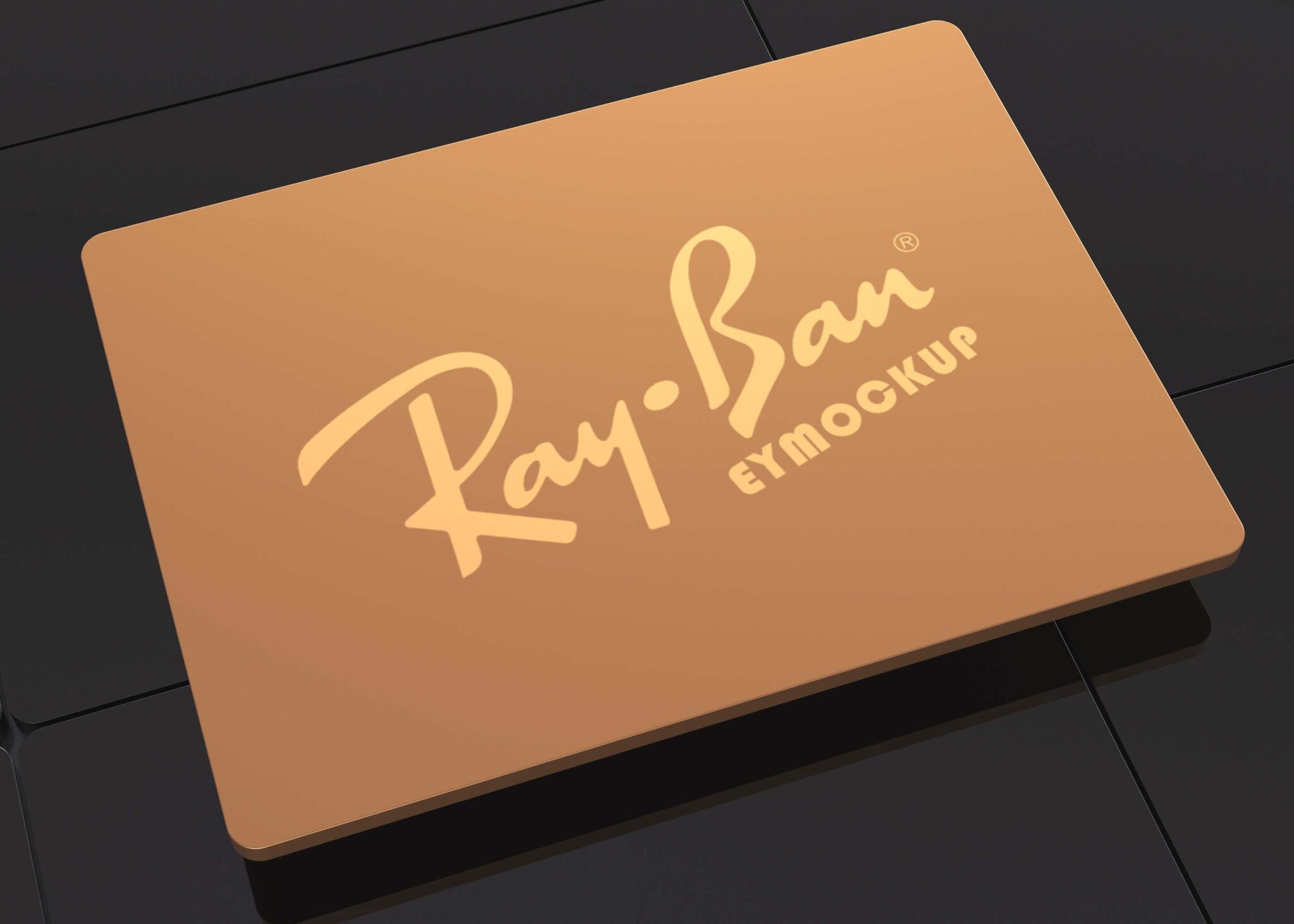 Golden Plate Logo Mockup