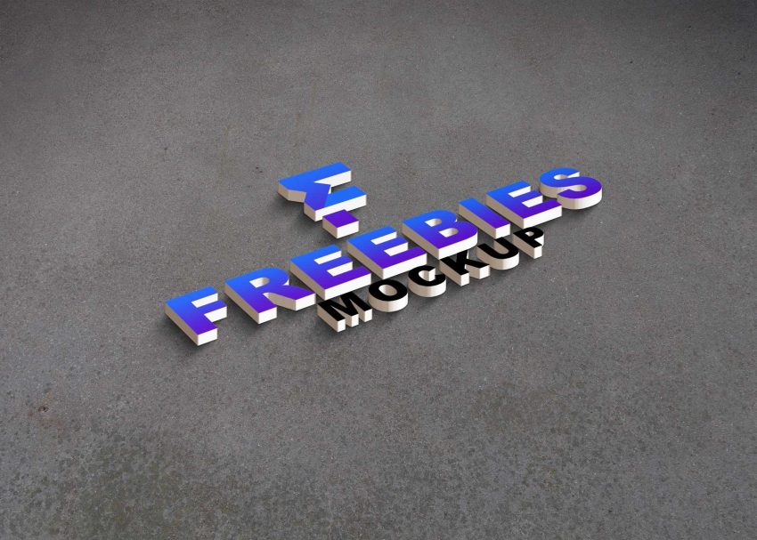 Free PSD Mockups 2 New Simple 3D Logo Mockup 4