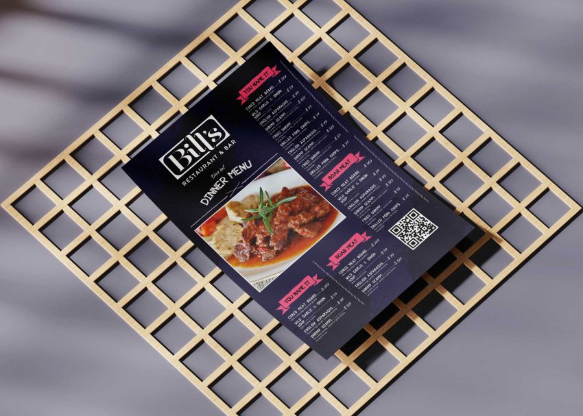 Traditional Dinner Menu Design Template 1