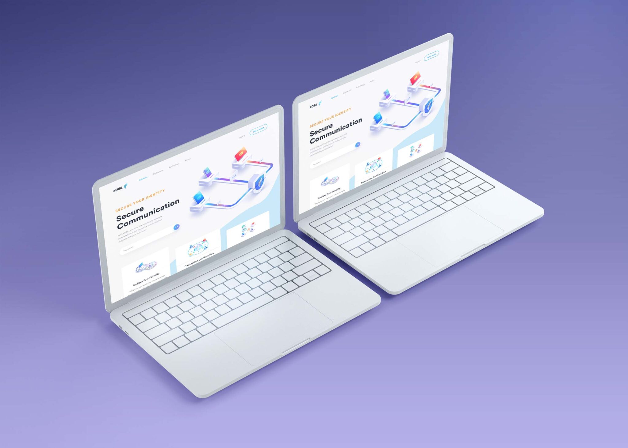 Free Side View Website Laptop Mockup