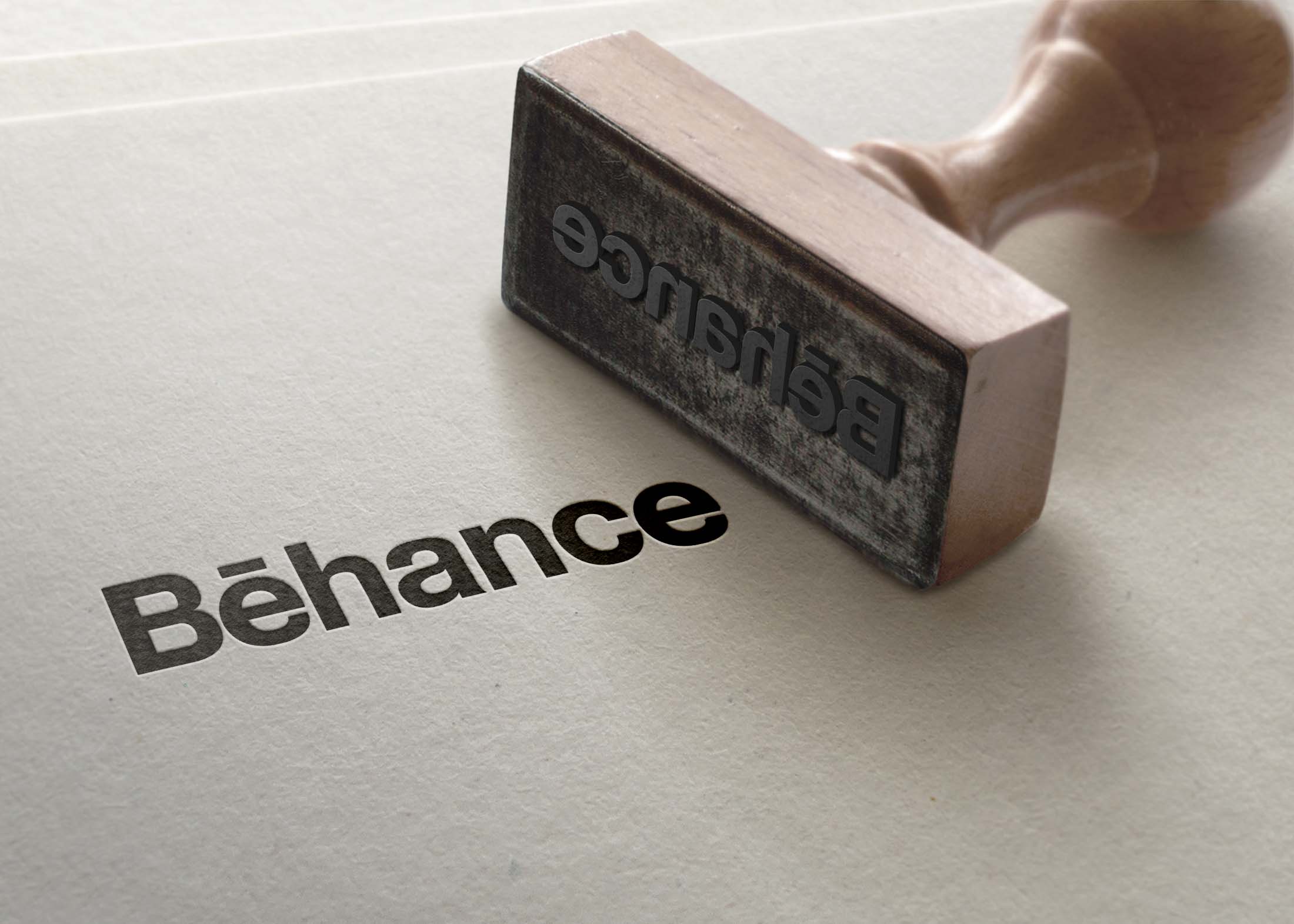 Behance Stamp Logo Mockup