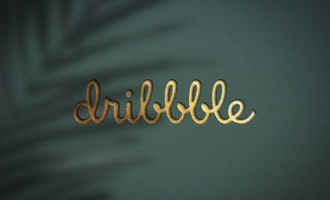 Free Sharp Logo Cut Mockup Download 15 Dribbble Gold Cut Logo Mockup