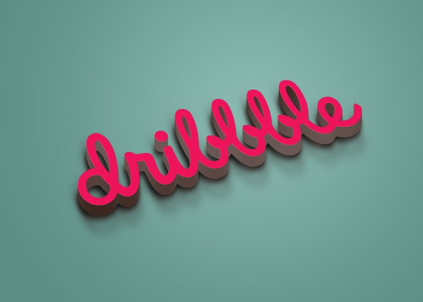 Free PSD Mockups 2 Dribbble Online 3D Logo Mockup
