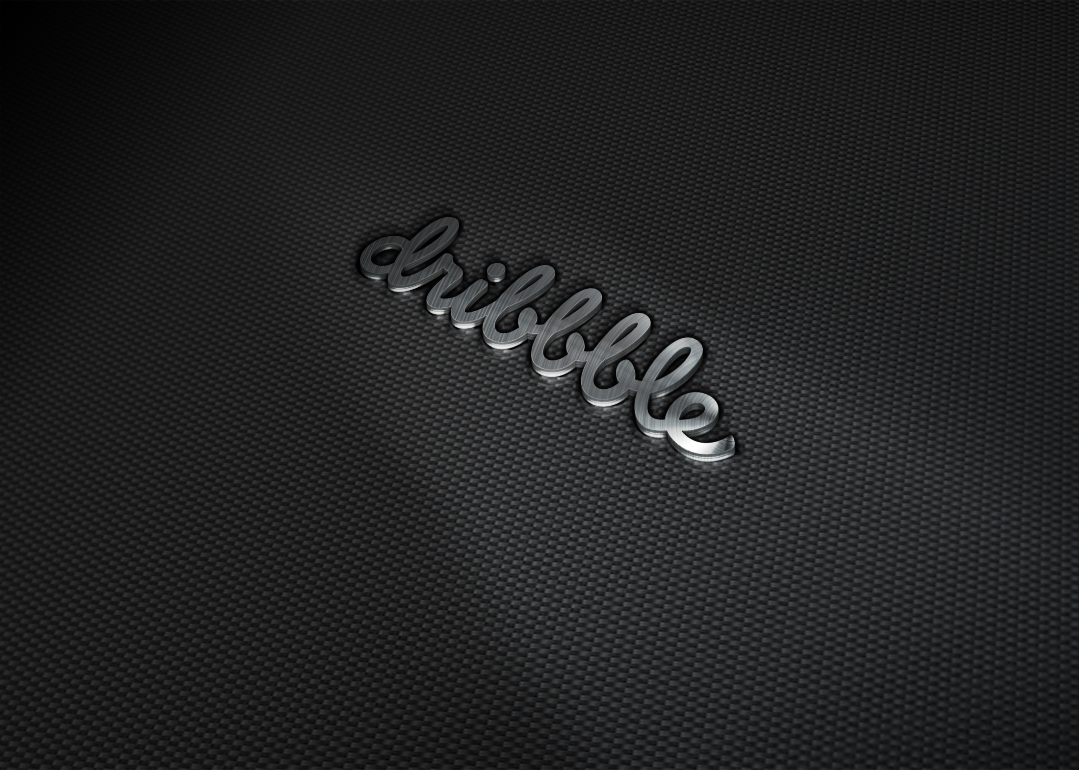 3D Logo Mockup with Black Background 2 Dribbble Steel 3D Logo Mockup