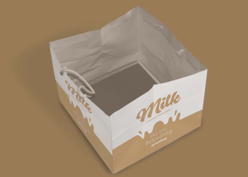 Free Big Paper Shopping Bag Mockup