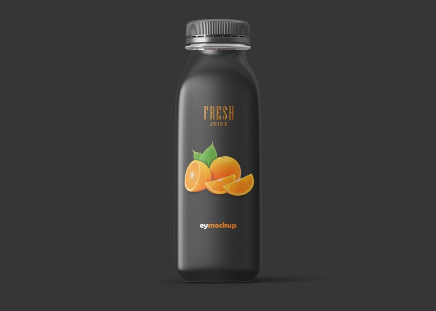 Juice Bottle Mockup Free PSD