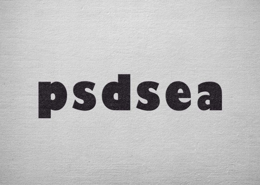 PSD Black Wall Logo Mockup