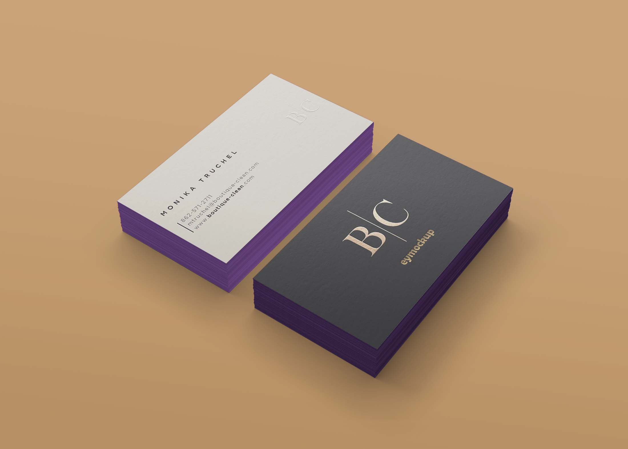 Free Blank Business Card Mockup