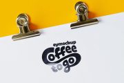 Free Clip Letter Pressed Logo Mockup