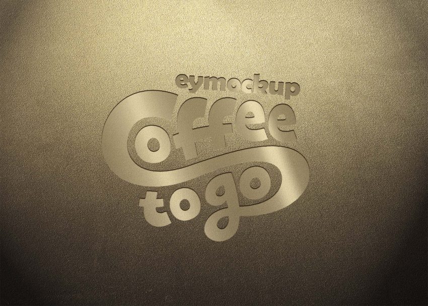 Free Gold Dust Background Logo Mockup