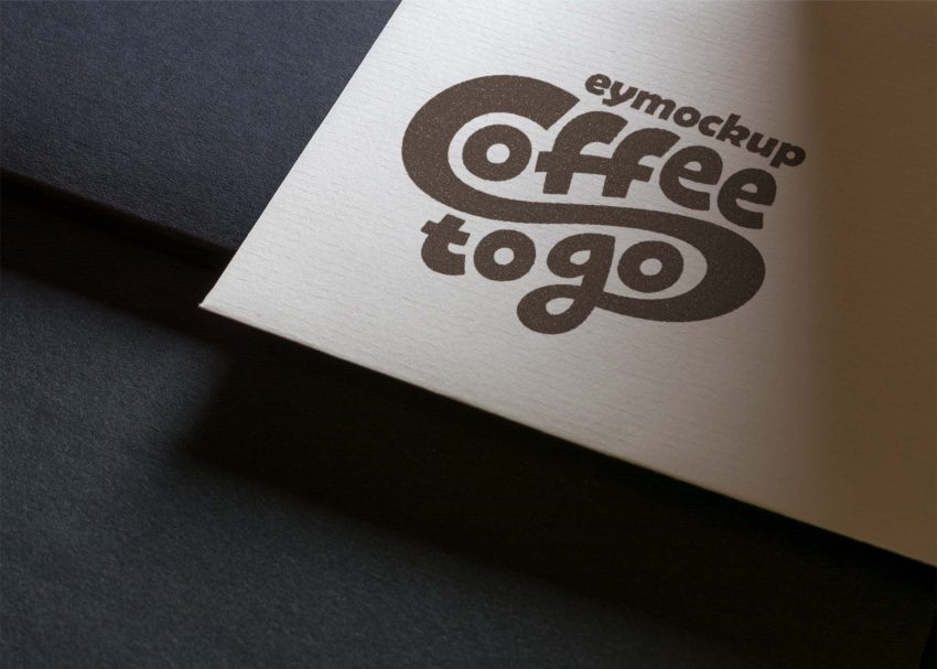 Free Gold Foil Paper Logo Mockup
