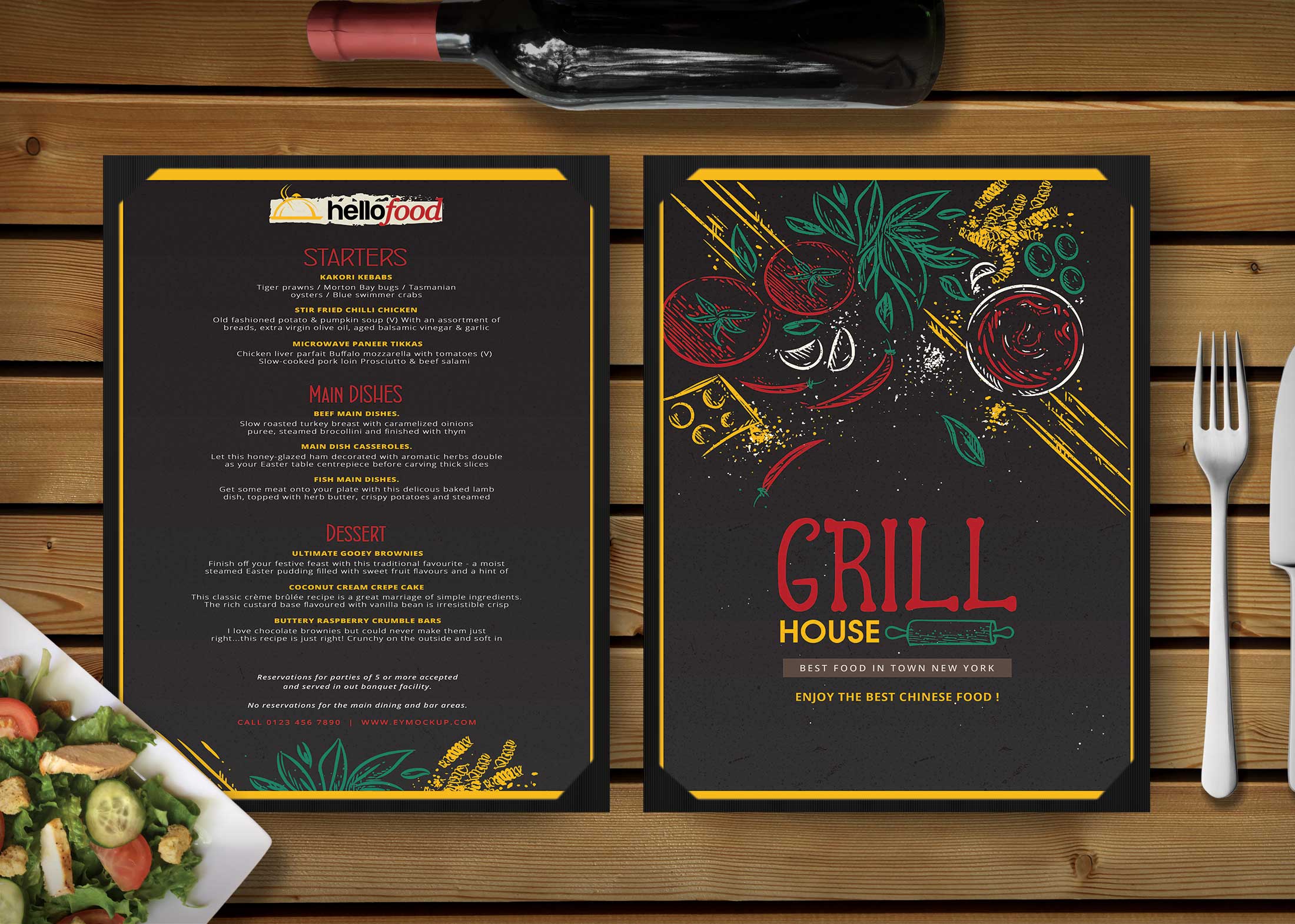 Free Ice Cream Shop Menu Design