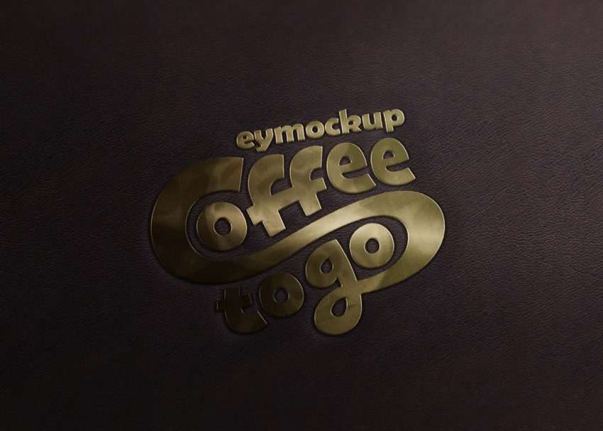 Free Leather Pressed Logo Mockup