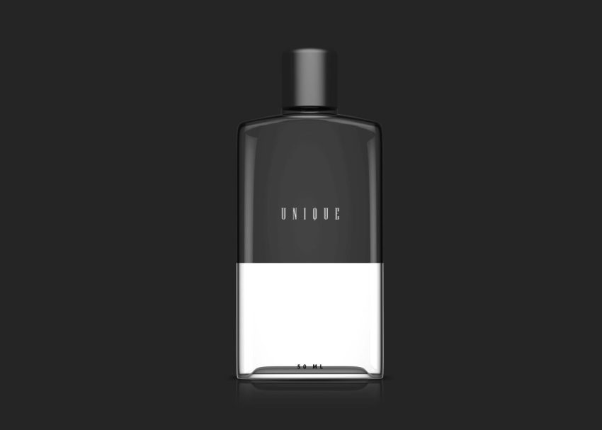 Free Unique Perfume Bottle Mockup