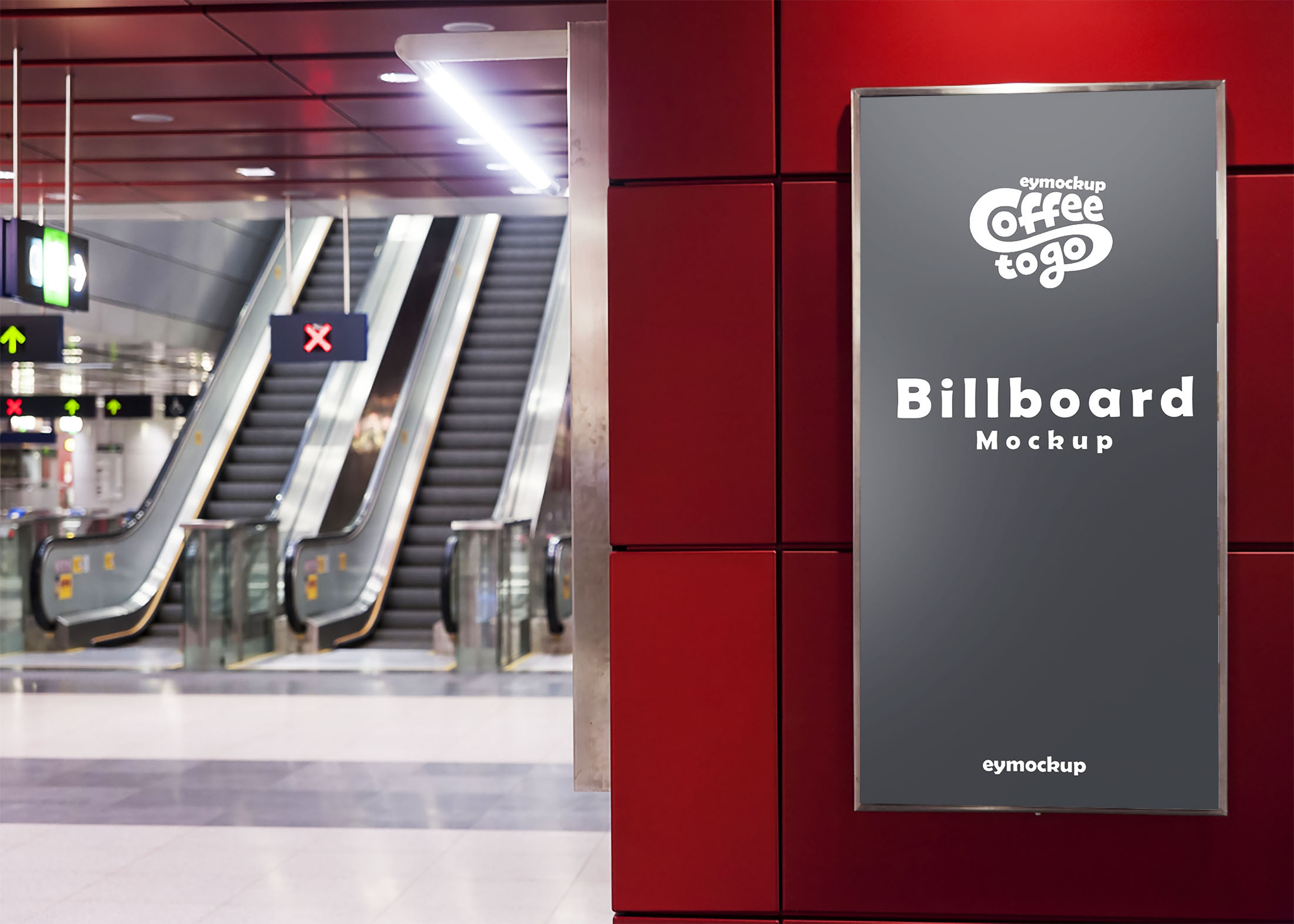 Free Metro Poster Billboard Mockup