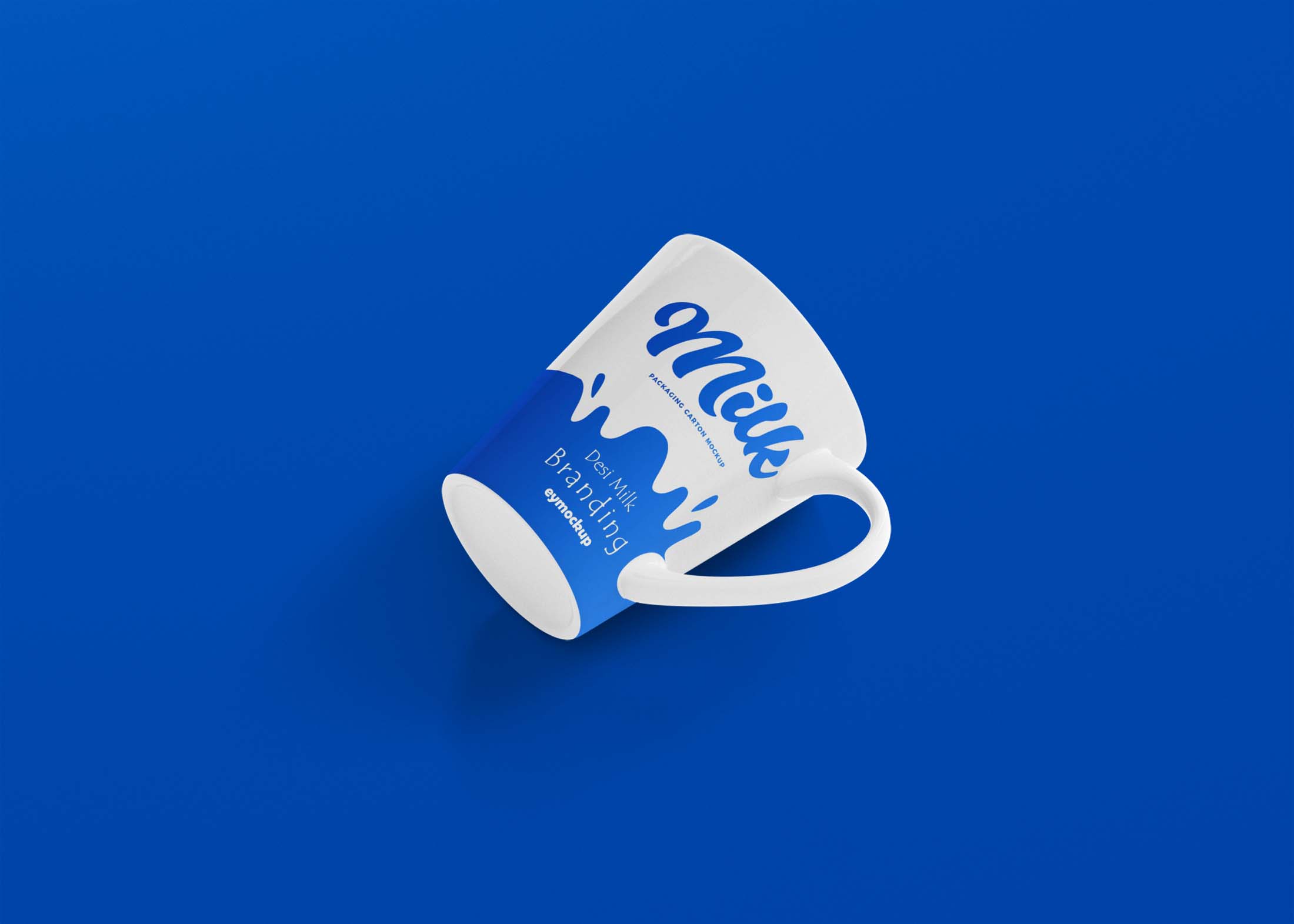 Free Milk Branding Mug Mockup