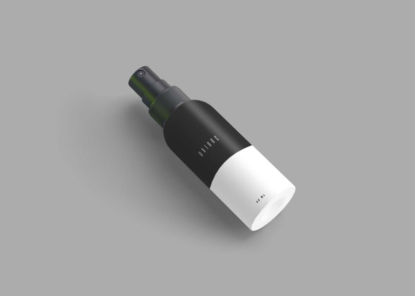 Free Small Spray Bottle PSD Mockup
