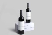 Free Modern Wine Bottle Mockup