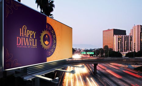 Free Night Highway Billboard Mockup