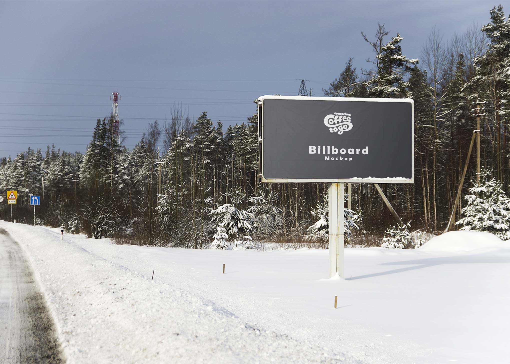 Free Outdoor Station Billboard Mockup