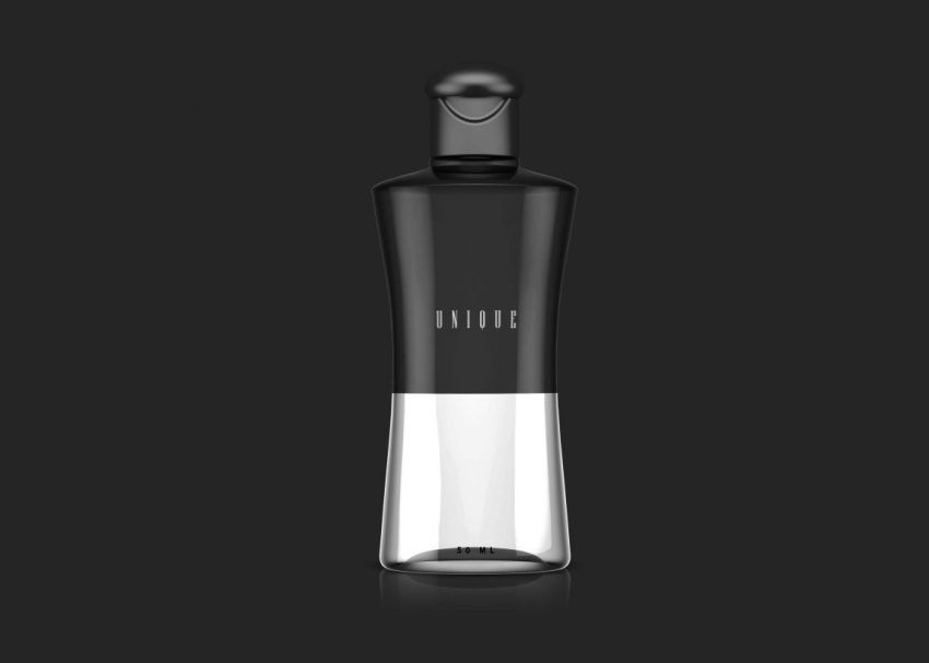 Free Black Perfume Bottle Mockup