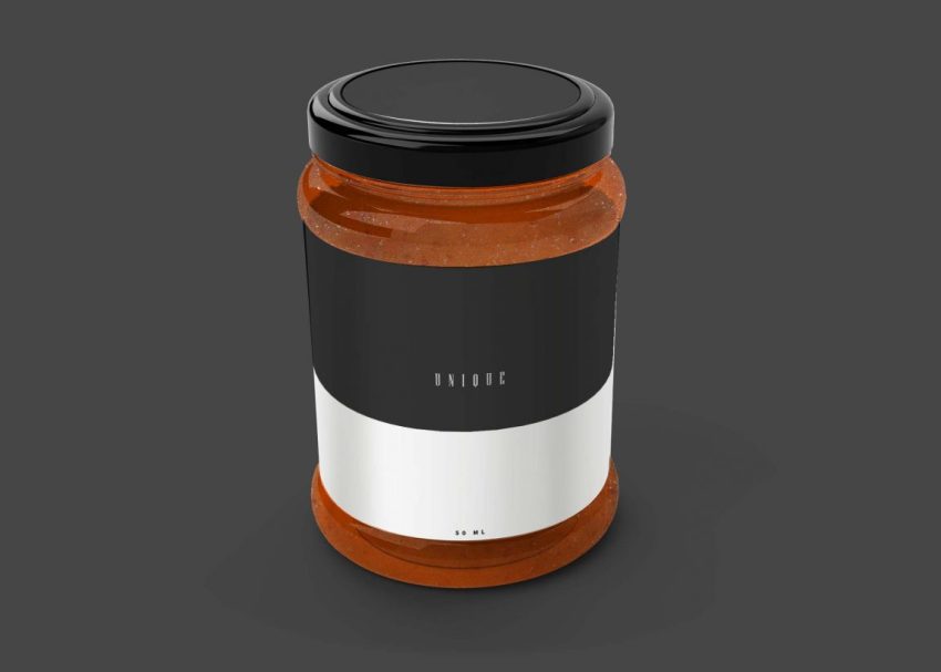 Free Round PSD Jar Mockup