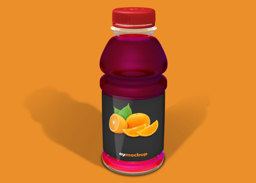 Free Small Juice Bottle Mockup