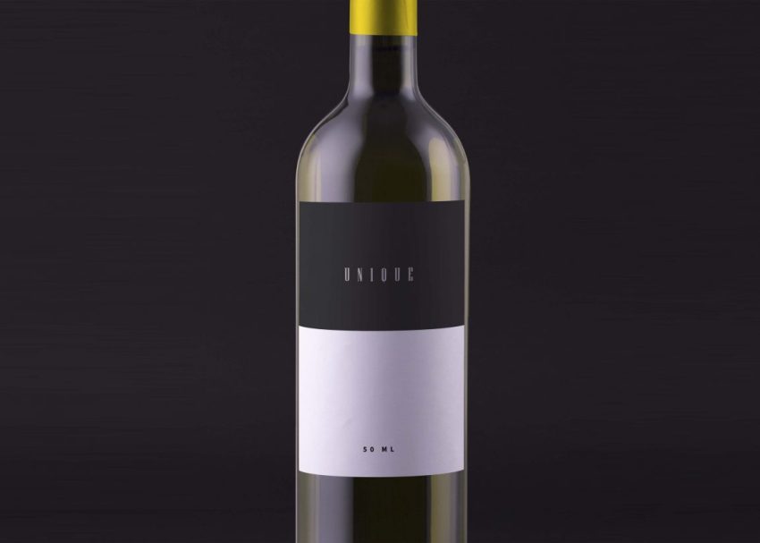 Premium Wine PSD Bottle Mockup