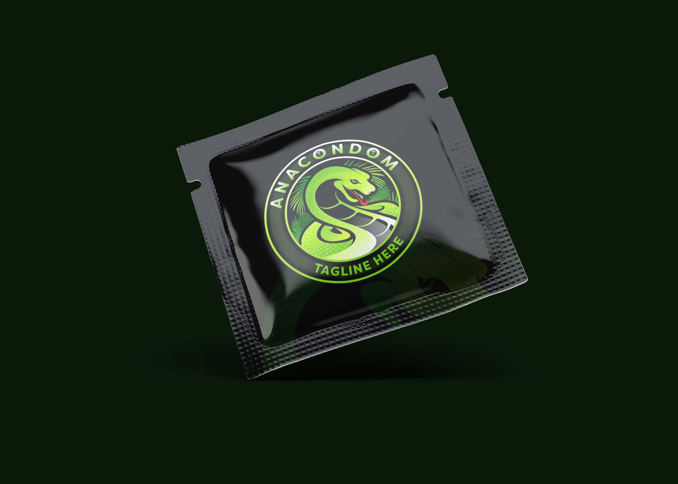 Free Black Condom Pouch Mockup