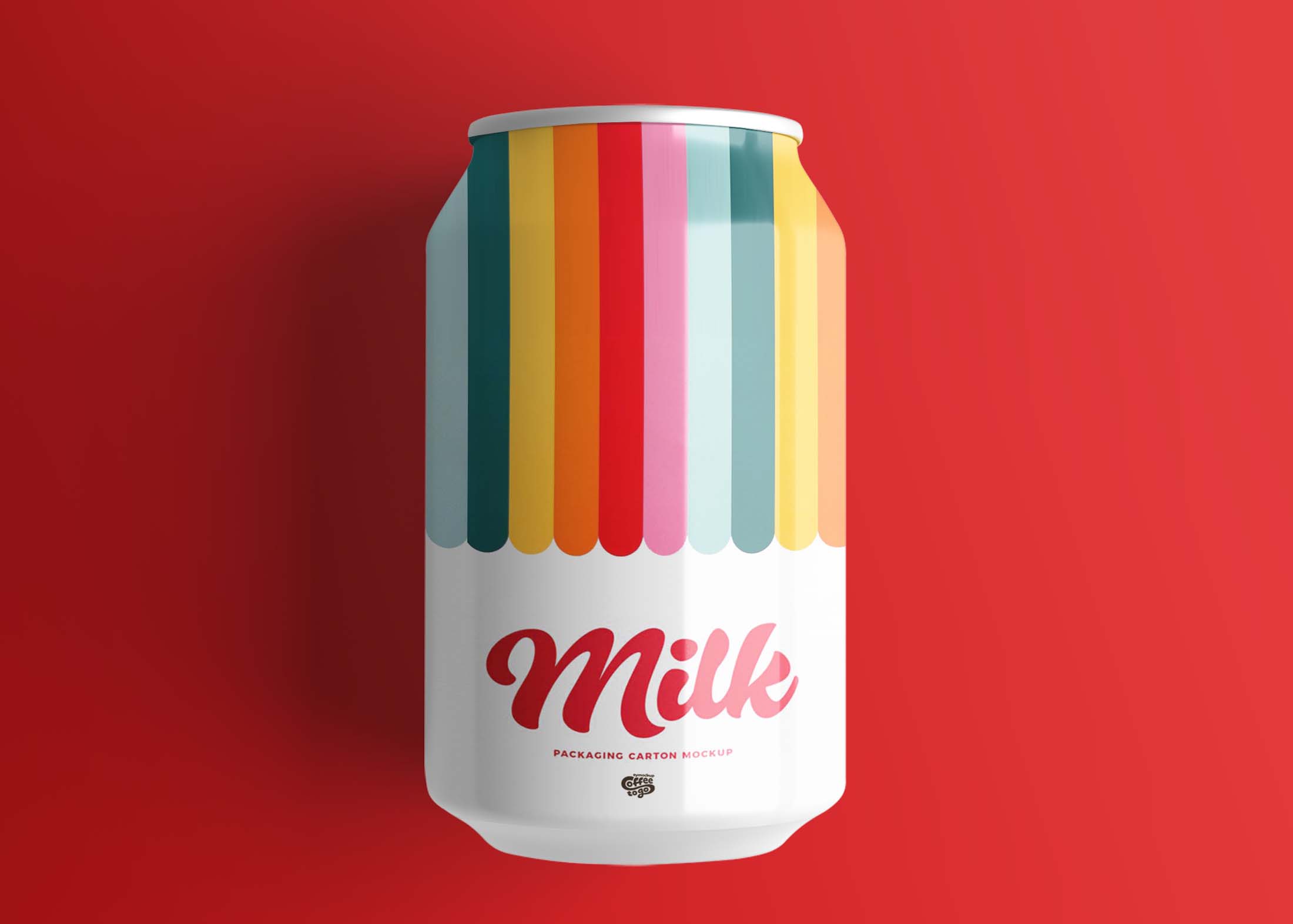 Free Colour Beer Can Mockup