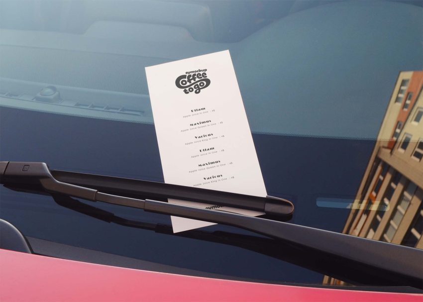 Free Envolope Size DL Flyer Mockup