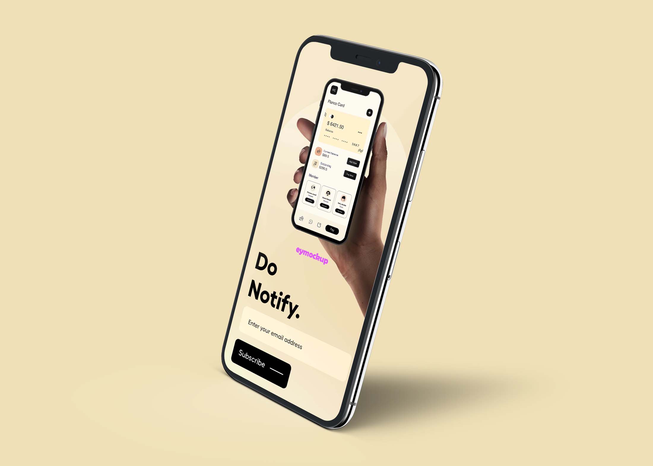 Free Floating iPhone Mockup