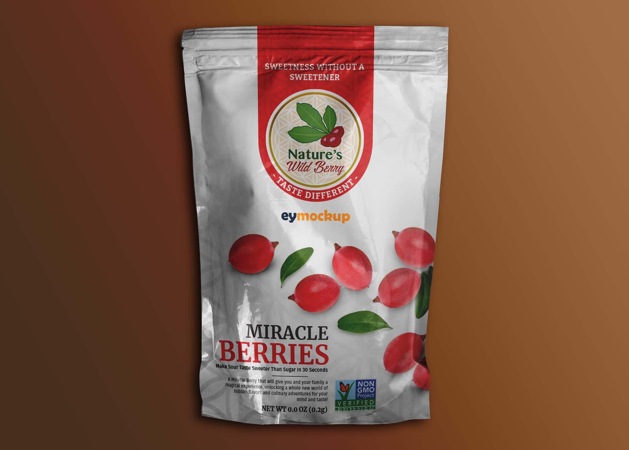 Free Foil Pouch Mockup