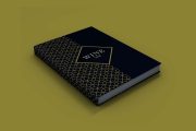 Free Golden Cover Book Mockup