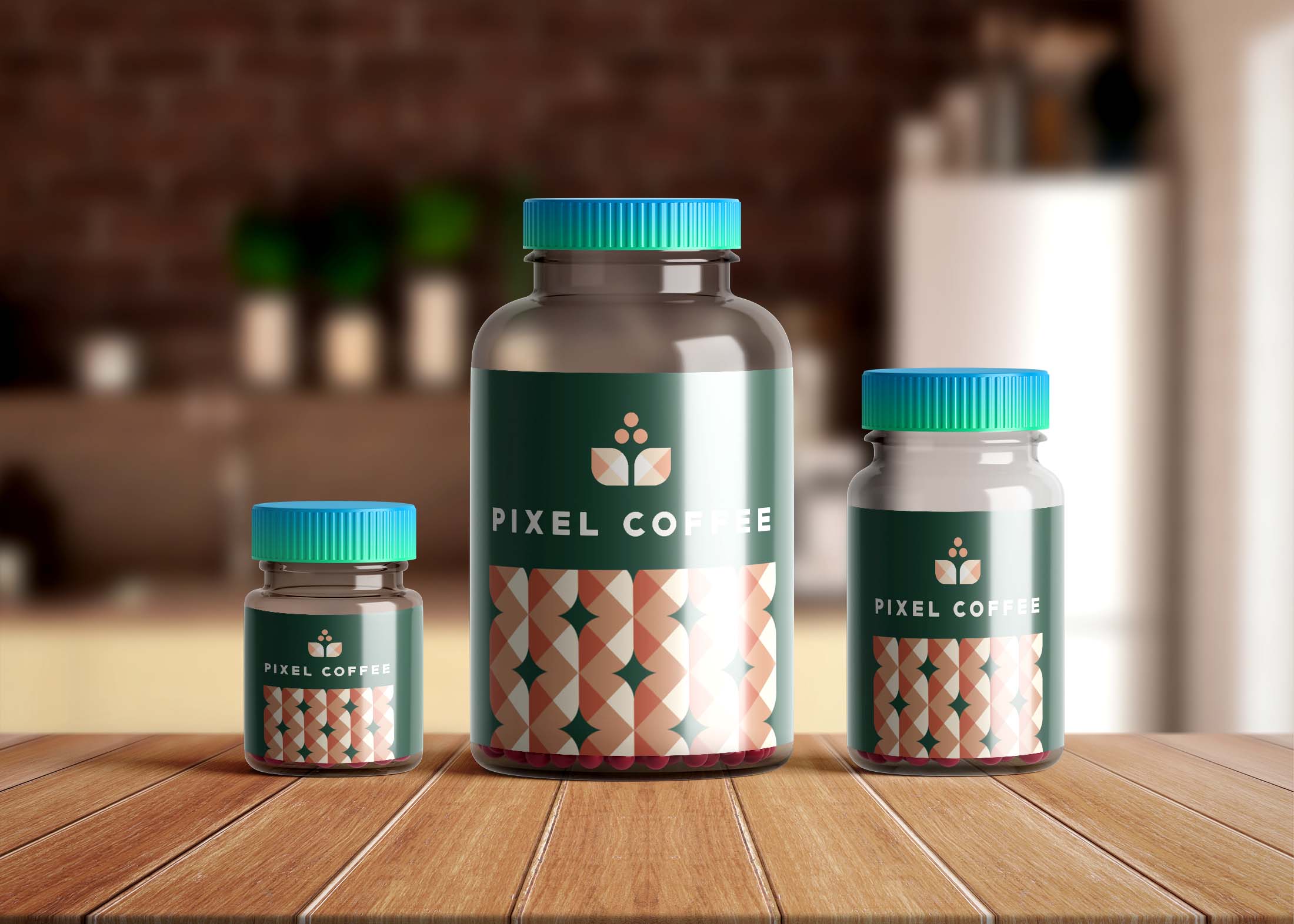 Free Gummies Bottle Mockup
